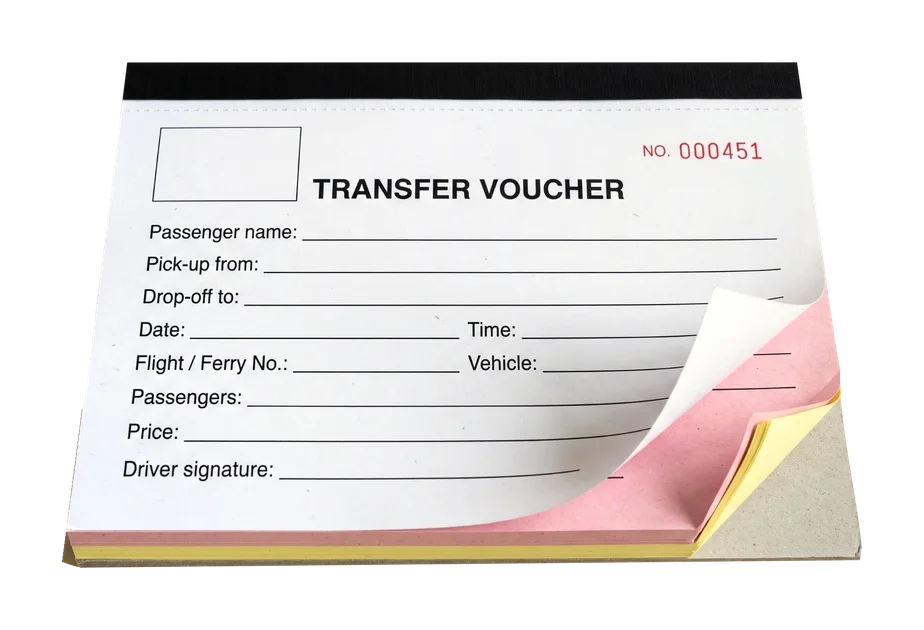 Voucher μεταφοράς, αυτογραφικό τριπλότυπο